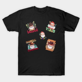 Vintage Santa Claus Stickers Pack T-Shirt